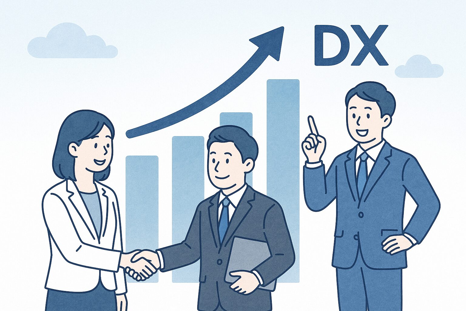 企業のDXによる効率化と成長のメリット解説画像