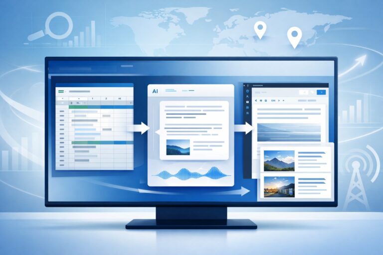 ChatGPTとスプレッドシート、WordPressを連携した半自動記事生成システムのイメージ画像